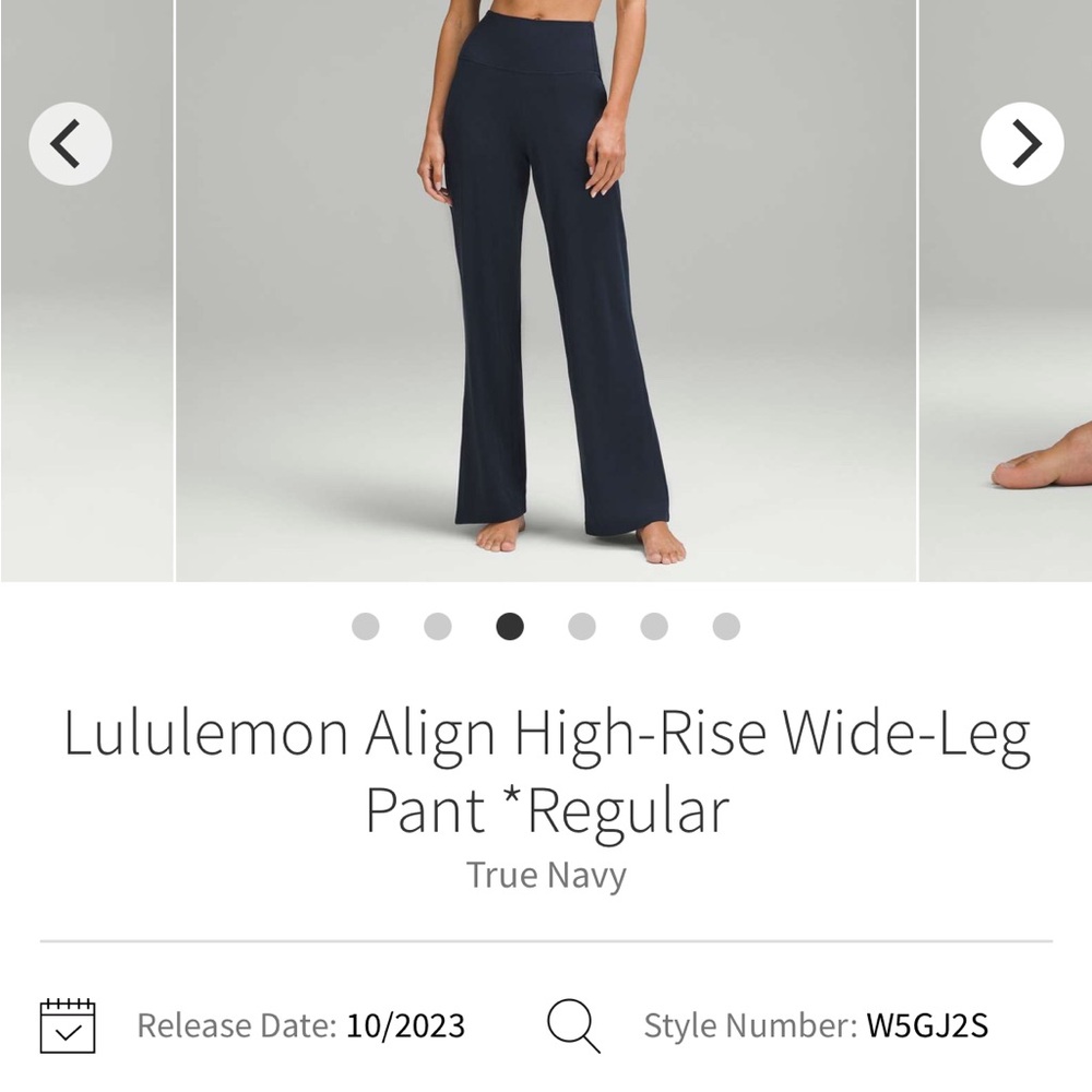 lululemon athletica Navy Wide-Leg Pants